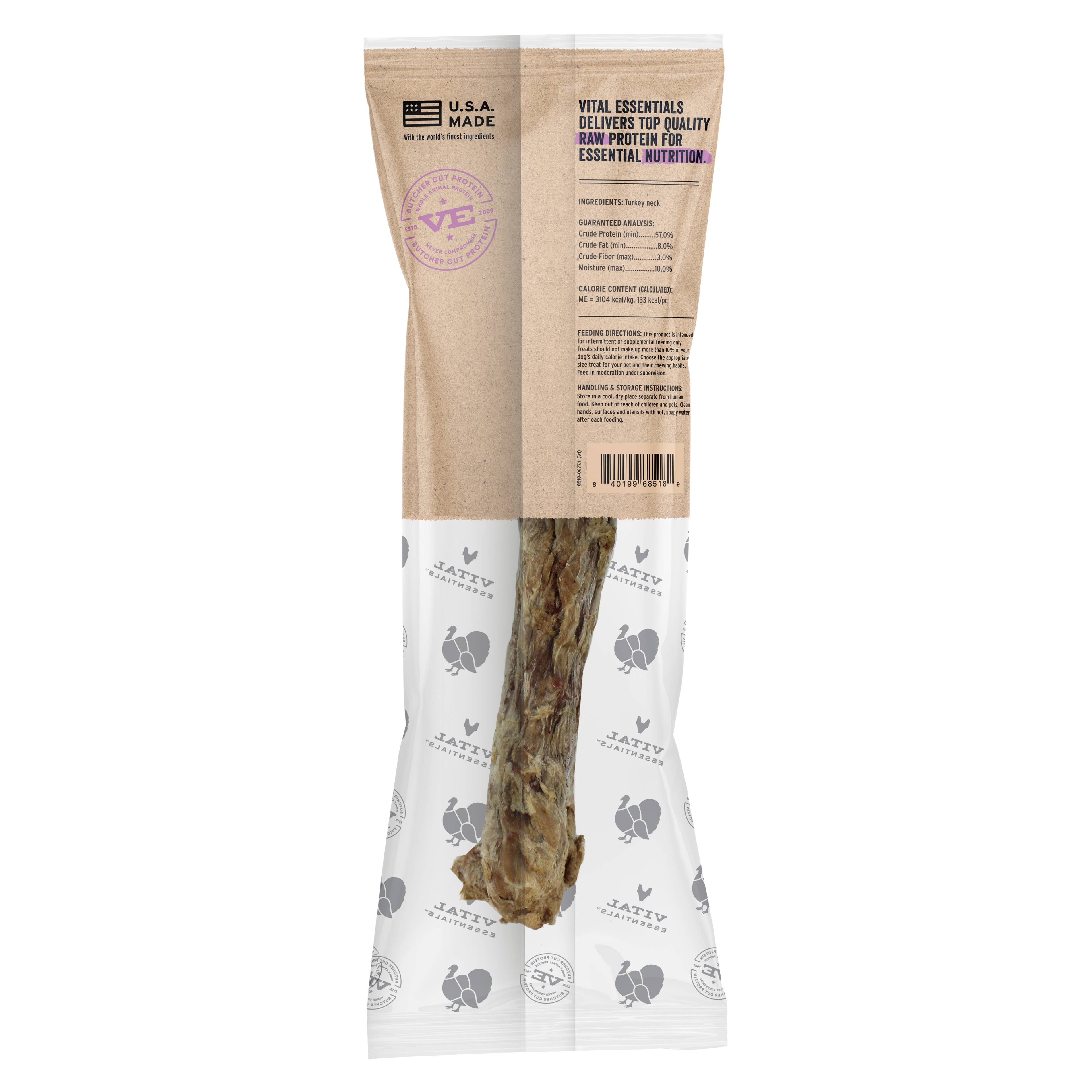Vital Essentials® RAW BAR Freeze-Dried Raw Turkey Neck Treat