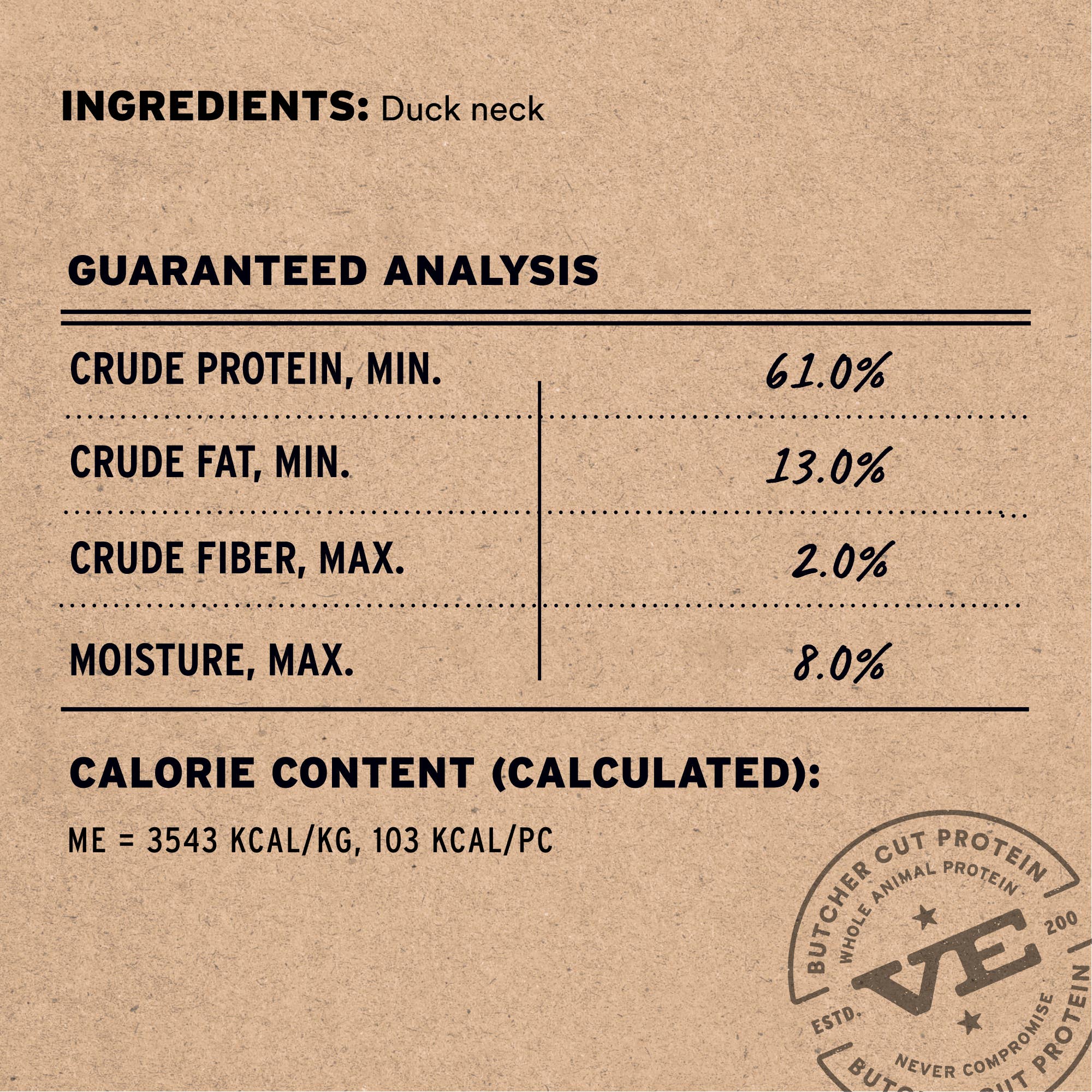 Vital Essentials® RAW BAR Freeze-Dried Raw Duck Neck Treat